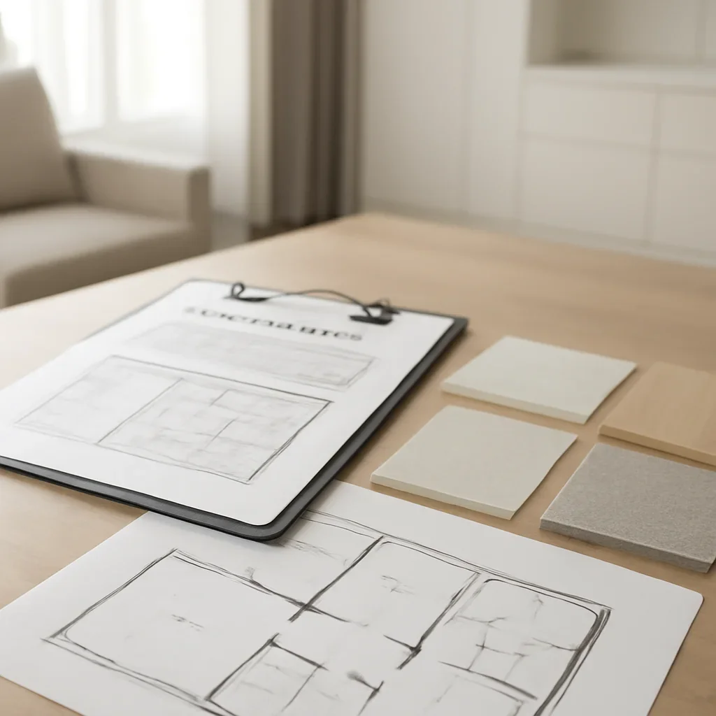 Project planning documents and finish samples for pve alternative