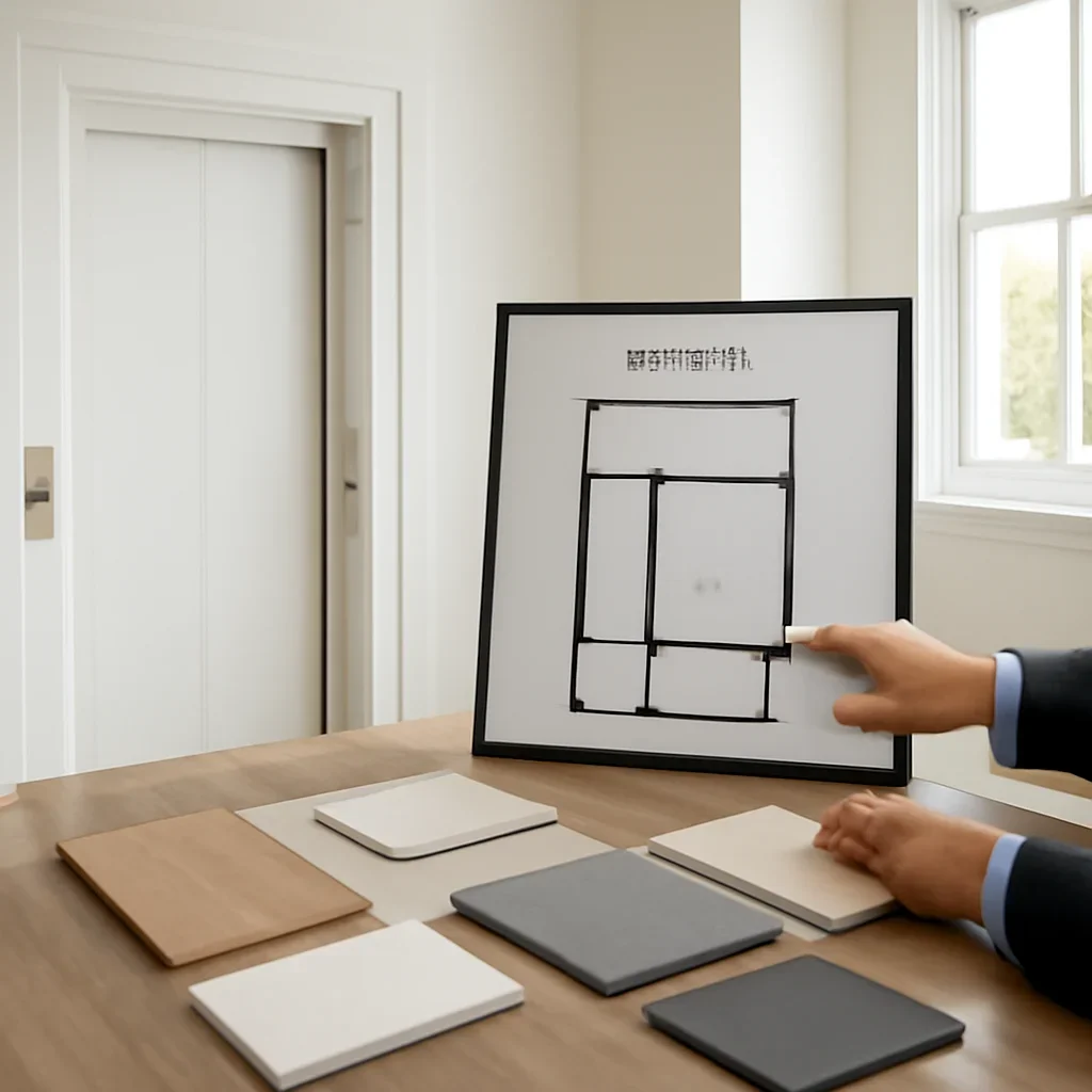 Residential elevator layout review and material selections for a home across Arizona