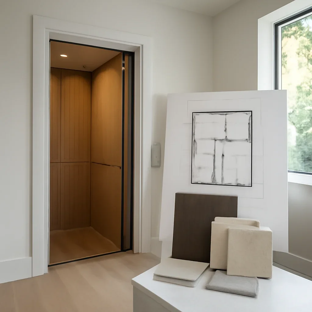 Residential elevator layout review and material selections for a home in Dallas, TX