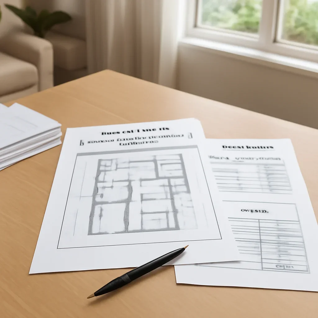 Project planning documents for a residential elevator installation in Dallas, TX