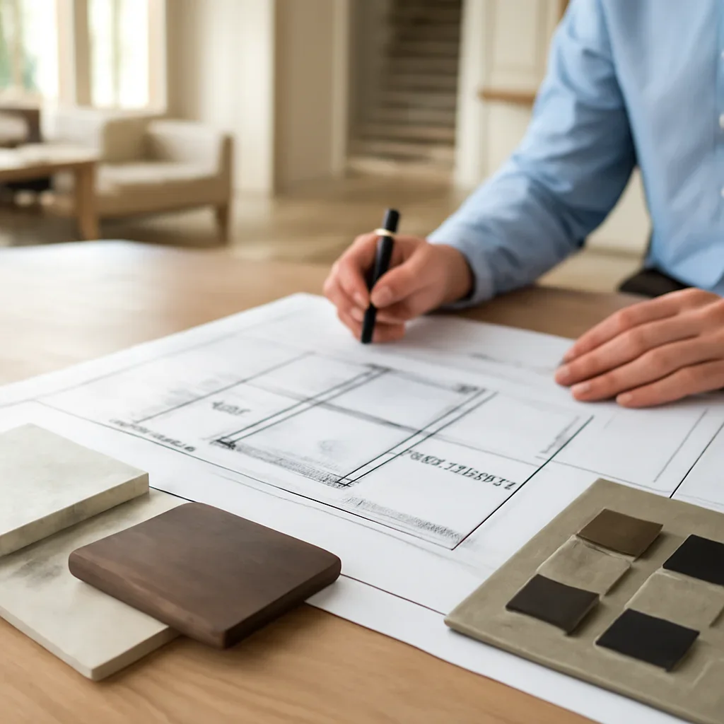 Residential elevator layout review and material selections for a home in Jacksonville, FL