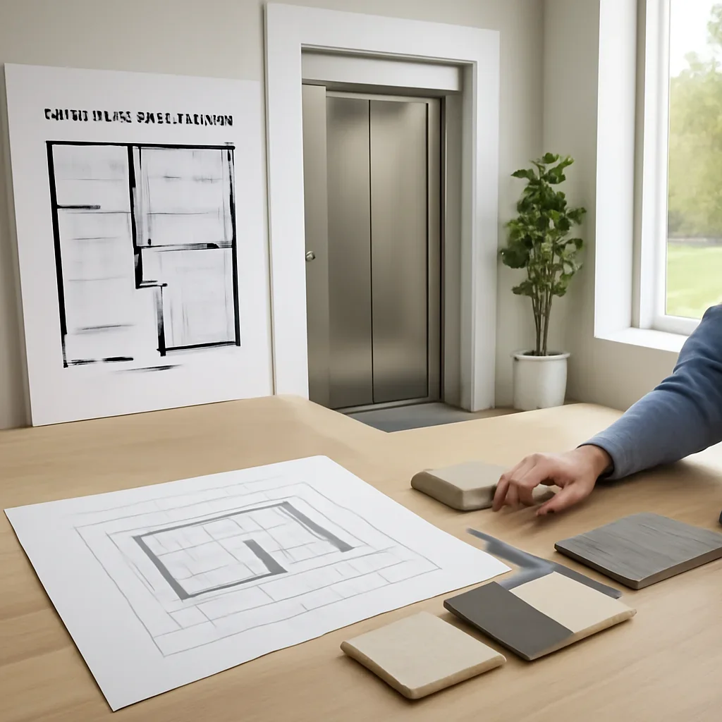Residential elevator layout review and material selections for a home across Ohio