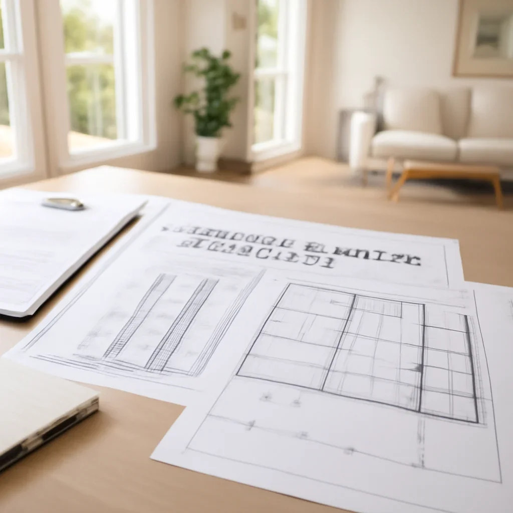 Project planning documents for a residential elevator installation in Sacramento, CA