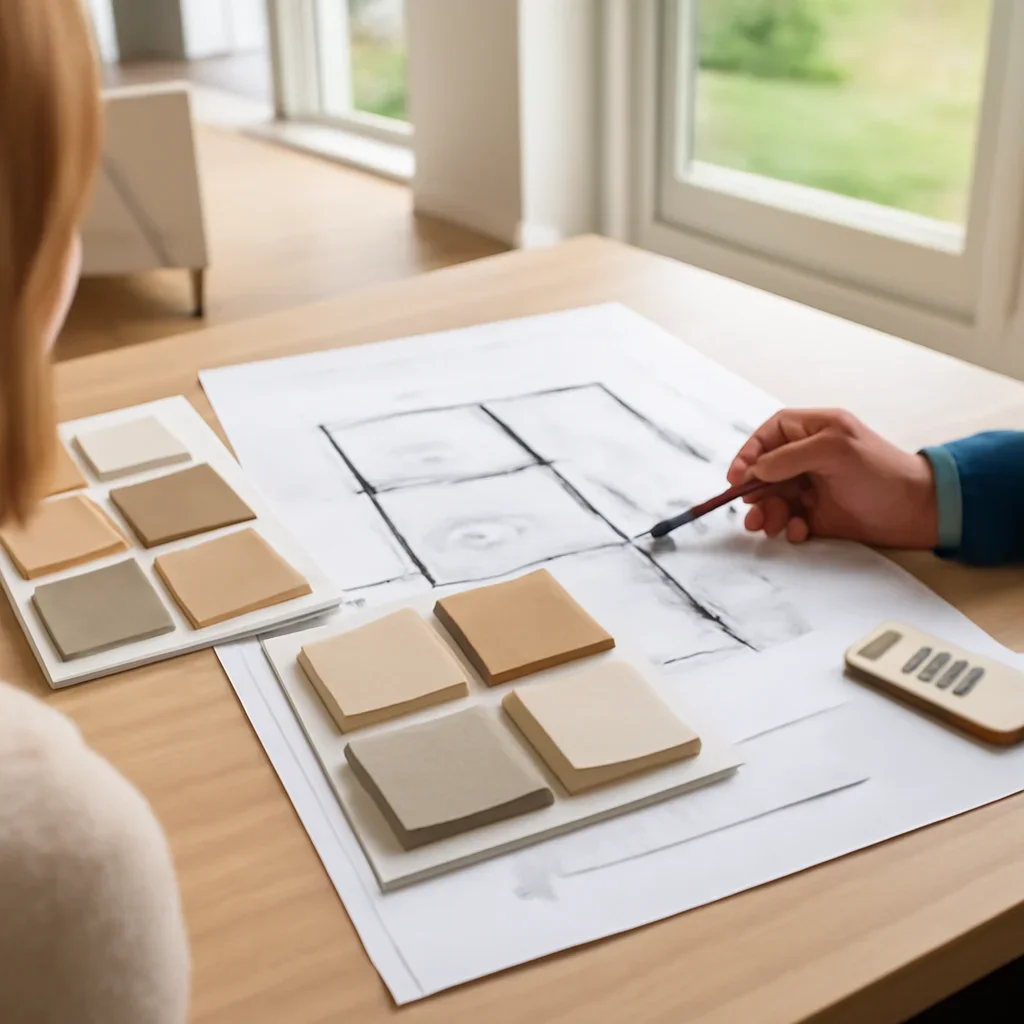Residential elevator layout review and material selections for a home across Virginia